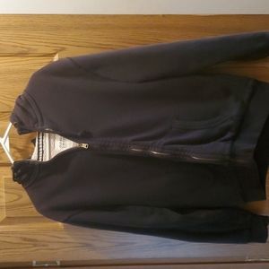 Old Navy lined black hoodie zip up